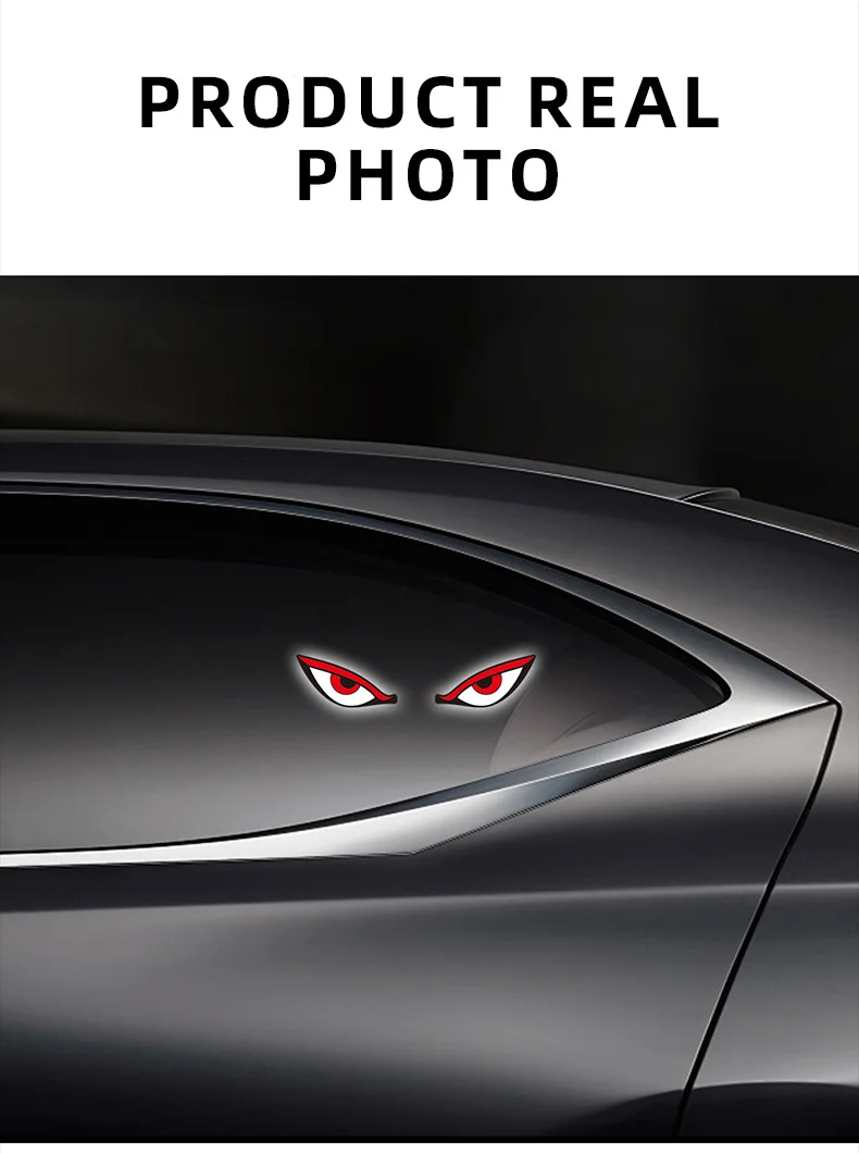 Solarbetriebene Auto-Neonleuchte Kabellose Coole DEMON EYE LED-Ambientebeleuchtung Saugnapf USB-Aufladbare Atmosphäre-Atemlampe – Detail 14