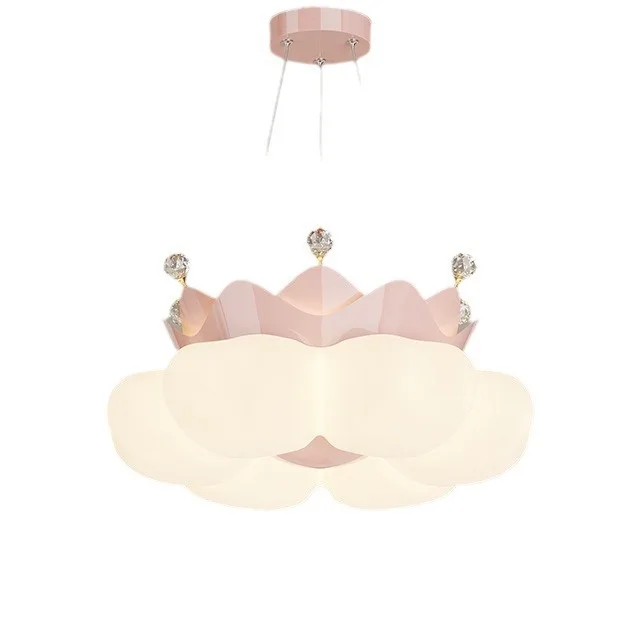 

Bedroom chandelier, crown children's room light 2025 new cream wind full spectrum eye protection simple and modern