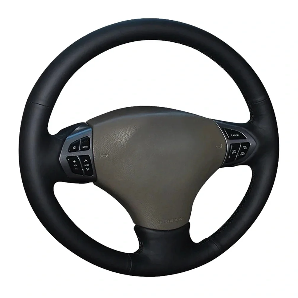 Car Products DIY Black Non-slip Faux Leather Car Accessories Steering Wheel Cover For Suzuki Grand Vitara 2006-2014