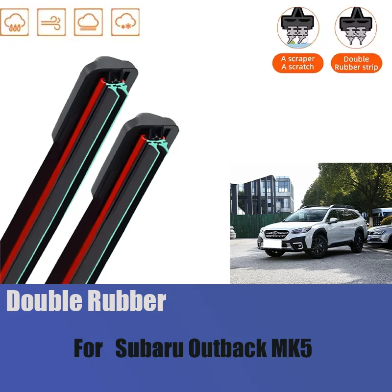 

For Subaru Outback MK5 Front Windshield Wiper General Motors Multifunctional Double Rubber Strip Wiper Cleaning 2019 2015 2010
