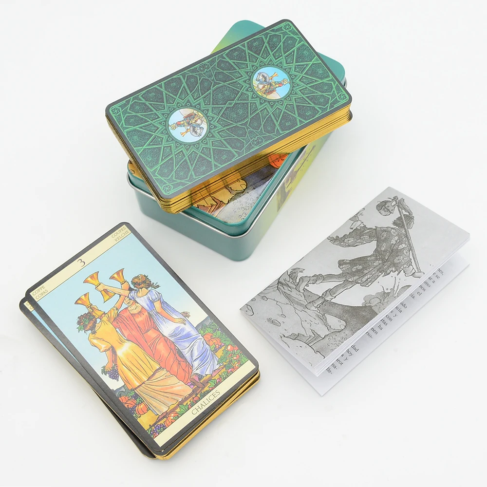 Waite Metal Box Rider Mysterious Tarot Multiplayer Entertainment Family Gathering Game Interesting Table Game with Paper