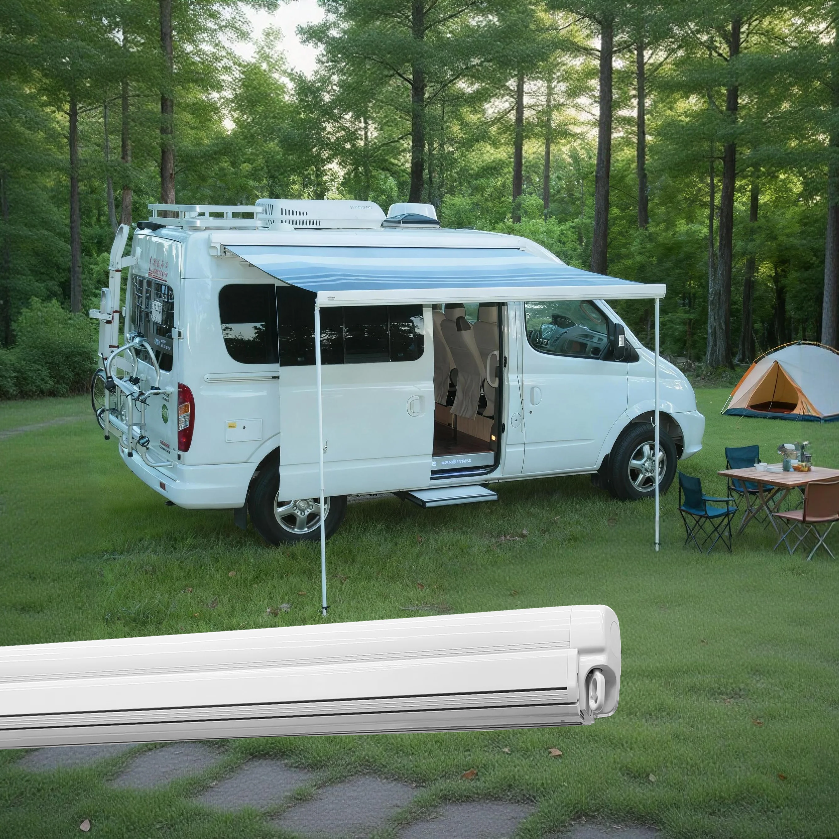 Thickened Profile For RV Vehicle Outdoor Use Corrosion-Resistant Hardware Caravan Awning Sun Shield