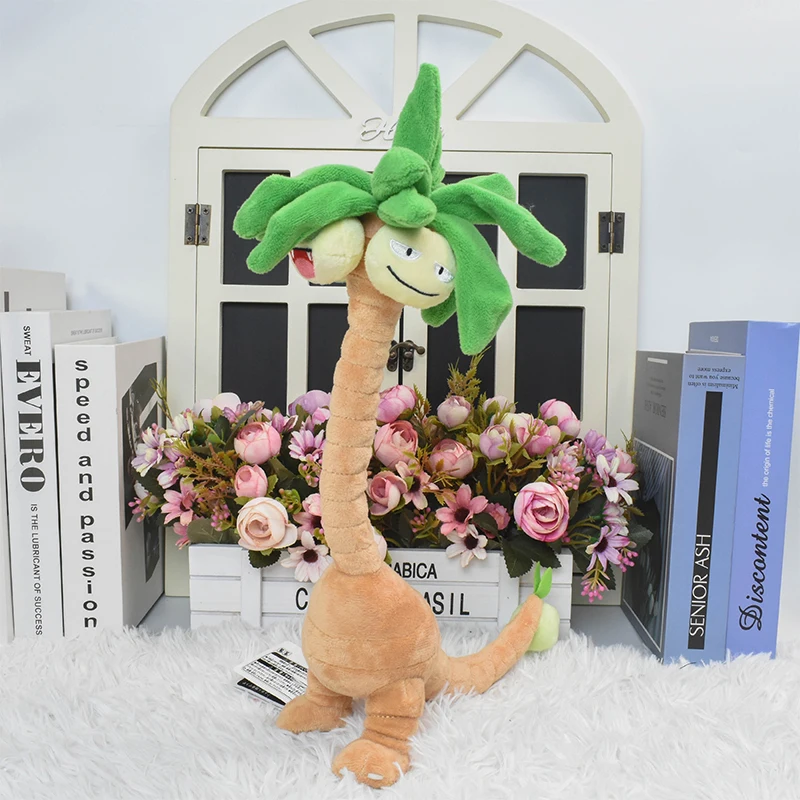 New 38cm Funny Cartoon Exeggutor Soft Plush Toy Kawaii Tree Stuffed Plushies Toys Cute Anime Peluche Doll Gift