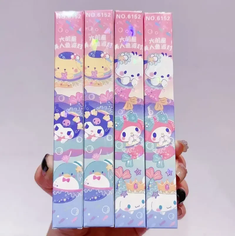 Imagem -03 - Sanrio Cartoon Gel Pen Olá Kitty Kuromi Sereia Pressione Uma Caneta de Assinatura Escola e Escritório Papelaria Presente Bonito Novo Atacado