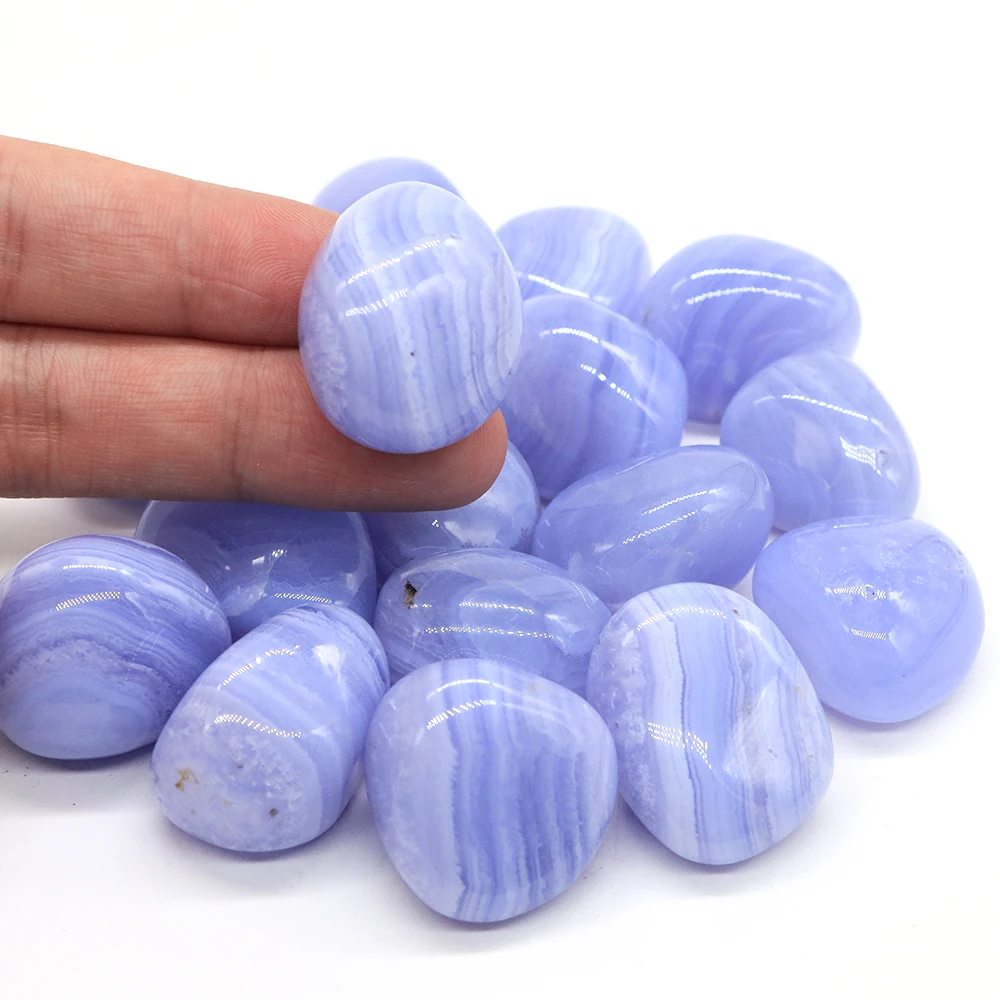 Nature Blue Lace Agate Gravel Specimen Size Irregular Tumbled Stones Reiki Healing Crystal Quartz Mineral Aquarium Home Decor