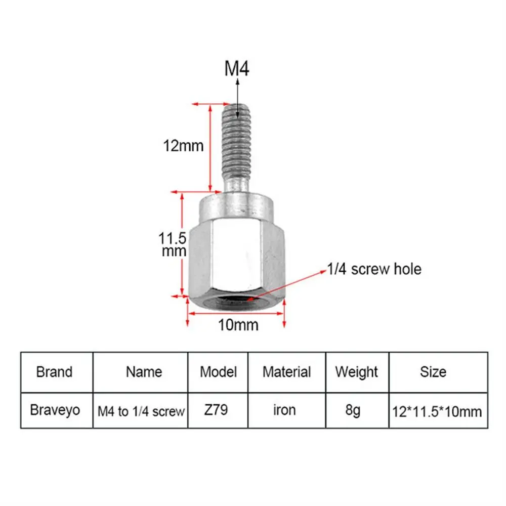 1/4 To M4 M6 Projector Conversion Screw Hexagonal Hex Head Projector Screw Strengthen Tighten Projector Camera Adapter Tripod