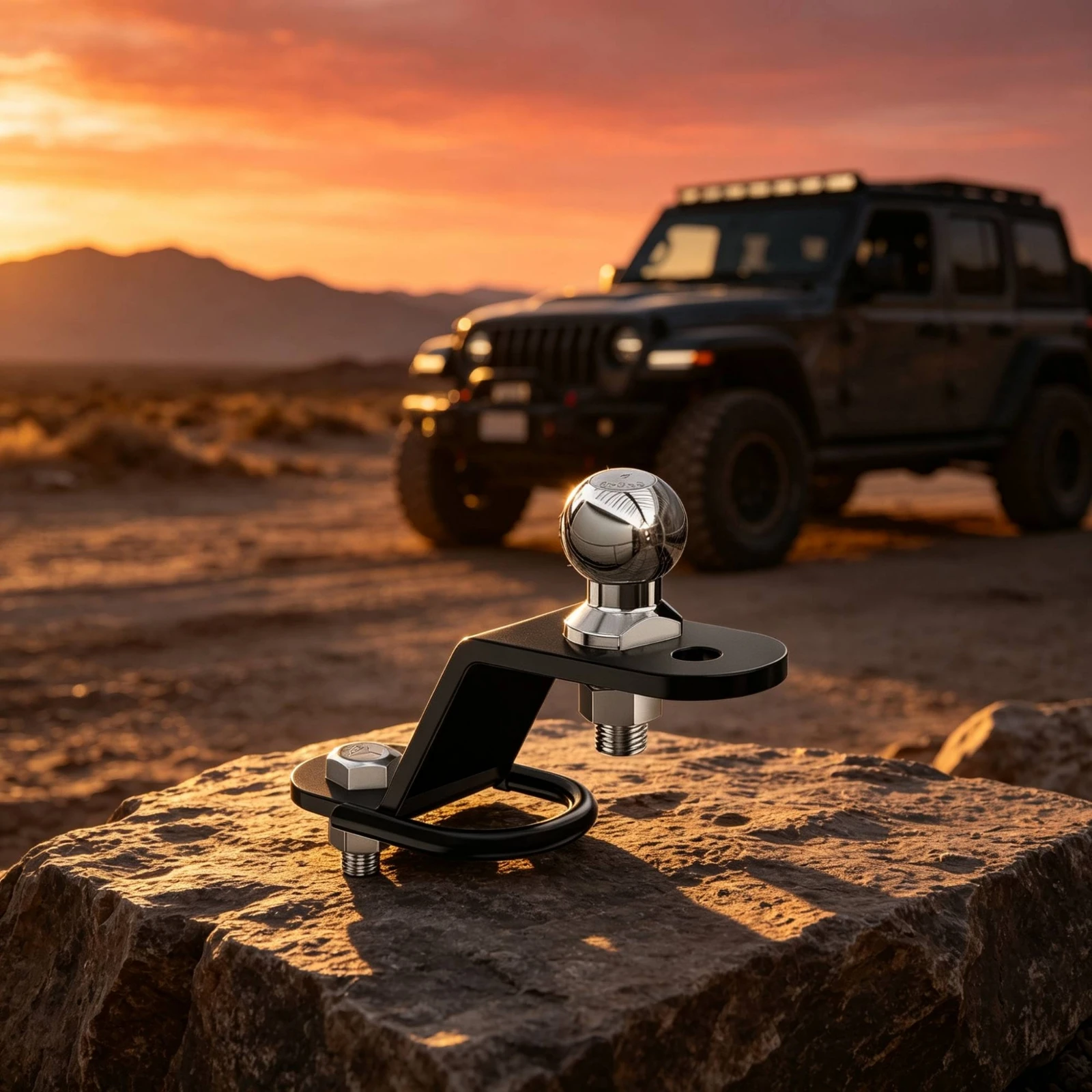 Trailer Hitch Connector Heavy-Duty Hitch with Tow Ball Corrosion-Resistant Compact for Farm, Workshop