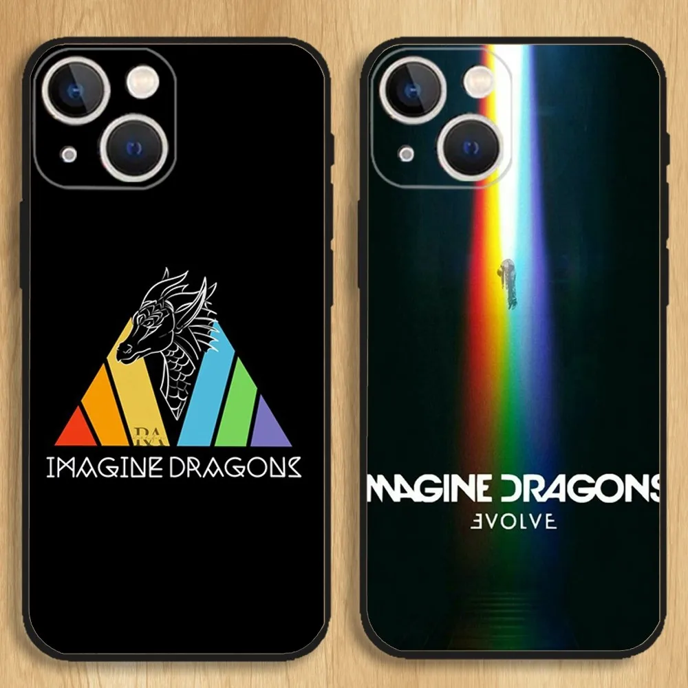 Imagine Dragons Rock Band Phone Case For iPhone15,14,13,12,11,Pro,Max,Plus,Mini,X,XS,XR,8,7,6,S,Plus,SE Soft Black Case