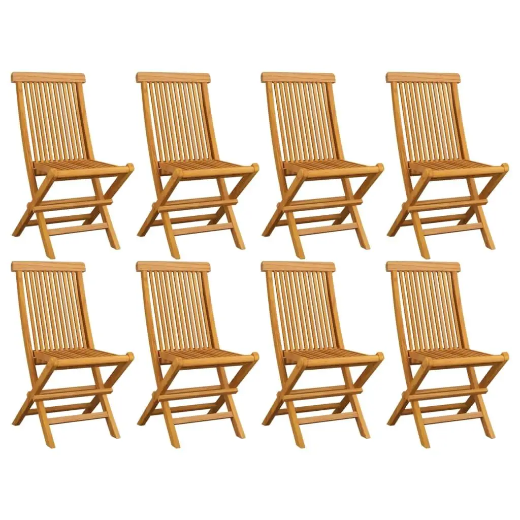 

8-Piece Solid Teak Wood Folding Patio Chairs – Durable Outdoor Seating Set