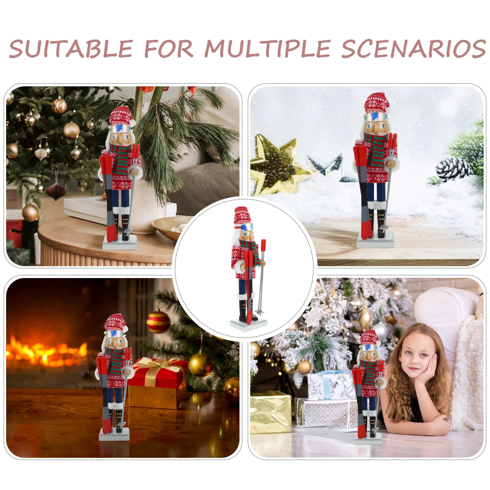 

Nutcracker Wood Holiday Nutcrackers Figure Small Walnut Craft Decorations Table