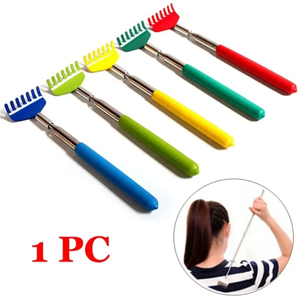 Multicolor Telescopic Stainless Steel Relieve itching Soft Back Scratcher Massage Tools Itch Scratching Scratching Device