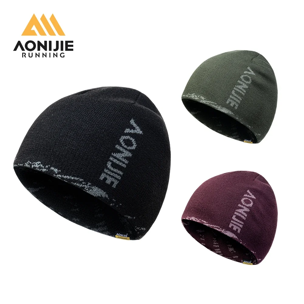 

AONIJIE M41 Marino Wool Winter Knit Hat Windproof and Warm Soft and Comfortable Suitable for Men and Women Running Cycling