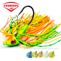PRO BEROS 7g 10g 14g 7g Spinnerbaits Fishing Lure Wire Bait Weedless Bass Jig with Skirt Soft Bait for Freshwater Saltwater