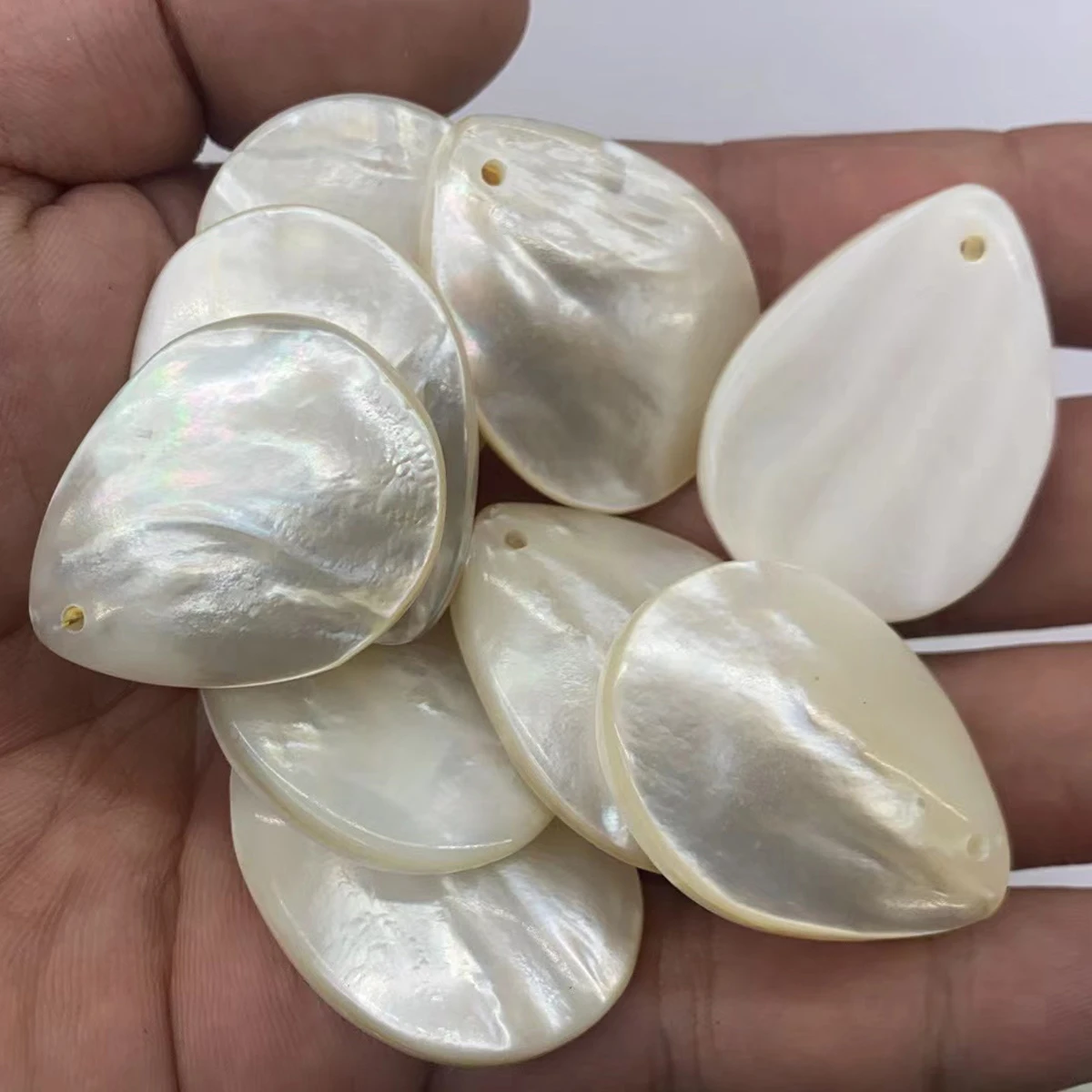 5Pcs 20x28mm Natural Seawater Shell Beads Drop Loose Pendant Charms DIY Jewelry Making Accessories For Necklace Bracelet Craft