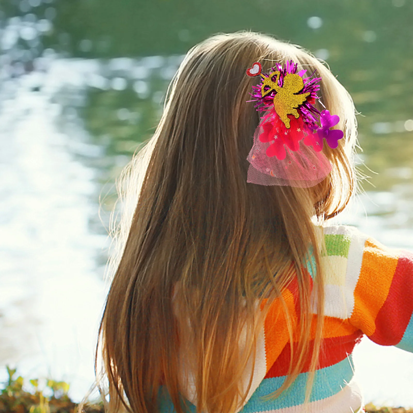 

Valentine's Day Hair Clips Lovely Heart Shaped Barrette for Women Girls Wedding Party Daily Wear Lightweight Comfortable