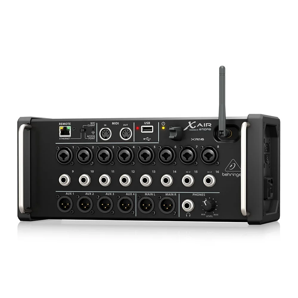 Behringer X Air XR16 Digital Mixer Studio Equipment 16-Channel Remote Controlled Via Built-in Router With Wi-Fi