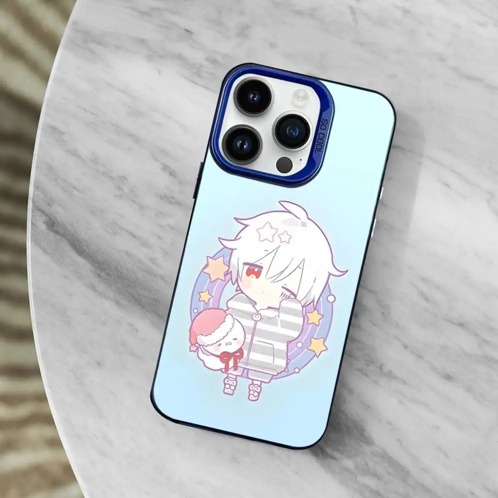 حافظة هاتف Singer M-Mafumafu Ctue لهاتف iPhone 13,12,11,Mini,XS,17,16,15,14,Pro,SE,MAX غطاء سيليكون أزرق غير لامع