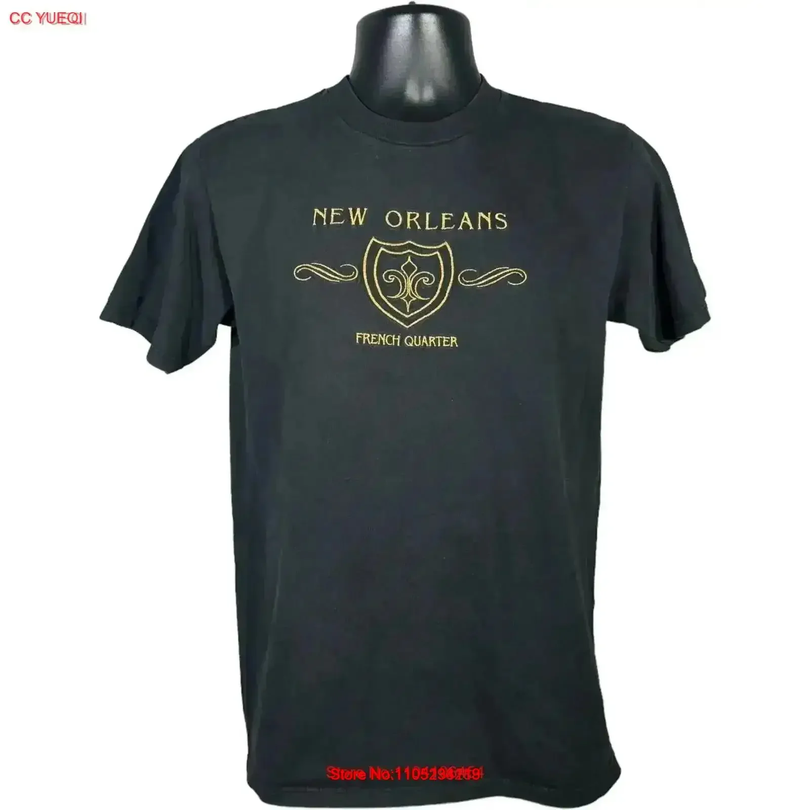 Jerzees New Orleans French Quarter T Shirt vintage Washed Comfortable Stretched Slightly Soft Versatile streetwear Stylish