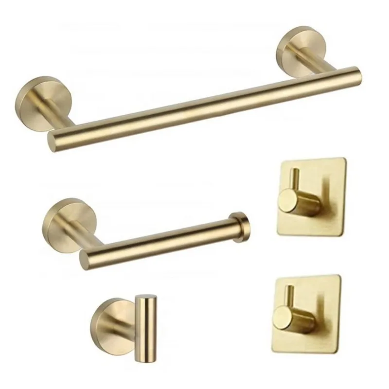 Elegant gold acrylic eco-friendly rectangular bathroom accessories