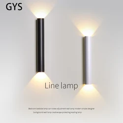 GYS Led Wall Lamp TV Background Lights Lone Line Up and Down Light Decor Bedroom Bedside Lamp For Corridor Stair Home Indoor
