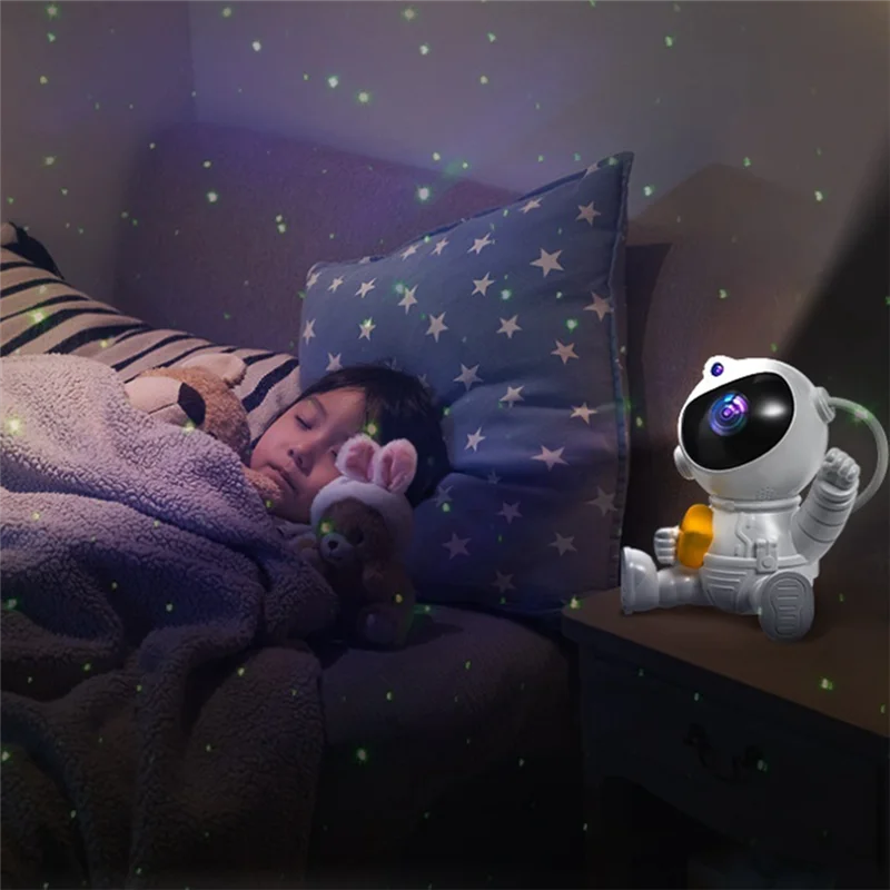

【Superdeals】Astronaut Starry Lamp Romantic Atmosphere Astronaut Projection Night Lamp Bedroom Ornament