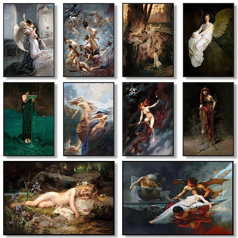 （2D Canvas painting） John William Waterhouse Woman Portrait Classic Artwork Posters and Prints Canvas Printing Wall Art Pictu