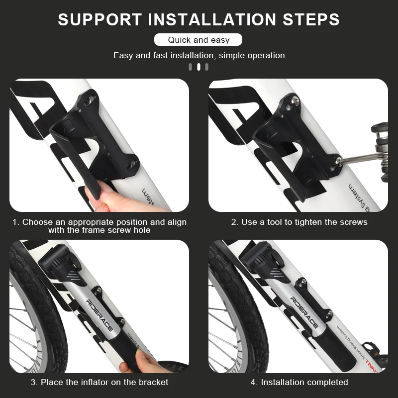 Tragbare Fahrradpumpe aus Aluminiumlegierung, mehrfarbige Fahrrad-Handluftpumpe, Outdoor-Fahrrad-Inflator für Schrader-, Presta-, AV-/FV-Ventile – Detail 9