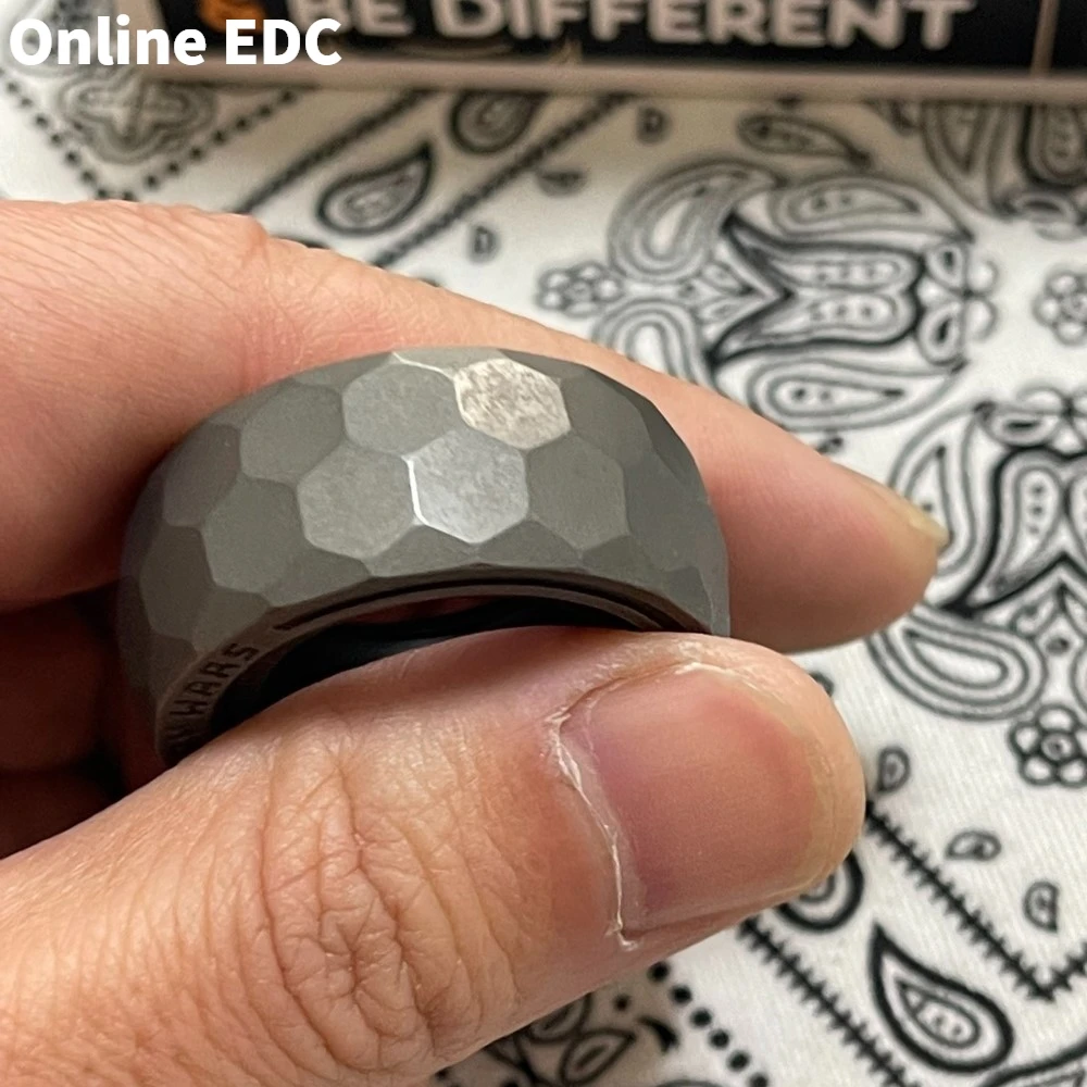 Tweedehands LAUTIE Monteur-A Ring Spinner Wolfraam Messing Fidget Spinner Ring Spinner Fidget Speelgoed Voor Volwassenen