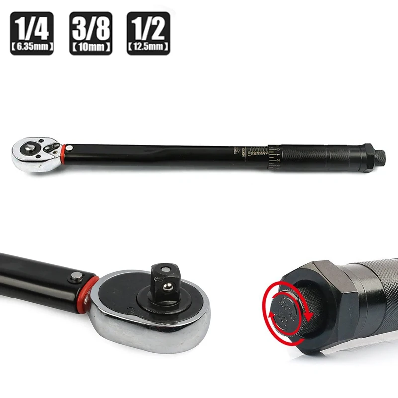 

Adjustable drive click torque wrench ratchet wrench 1/2'' 3/8'' 1/4'' auto repair wrench tool