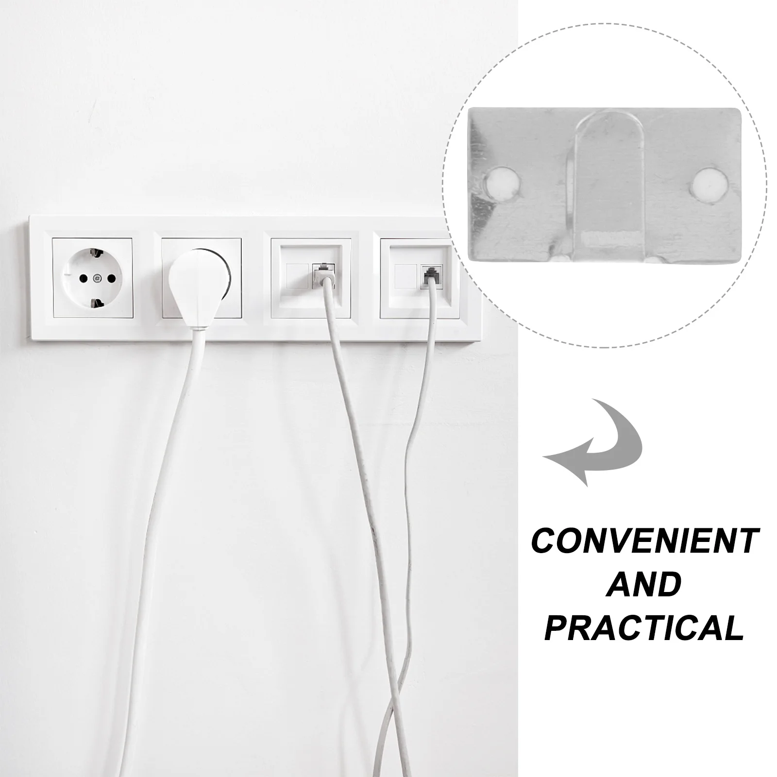 50 قطعة منظم سلك أجهزة المطبخ مشابك كابلات ذاتية اللصق للمكتب على الحائط وحامل إدارة الأسلاك للسلامة المدمجة #1