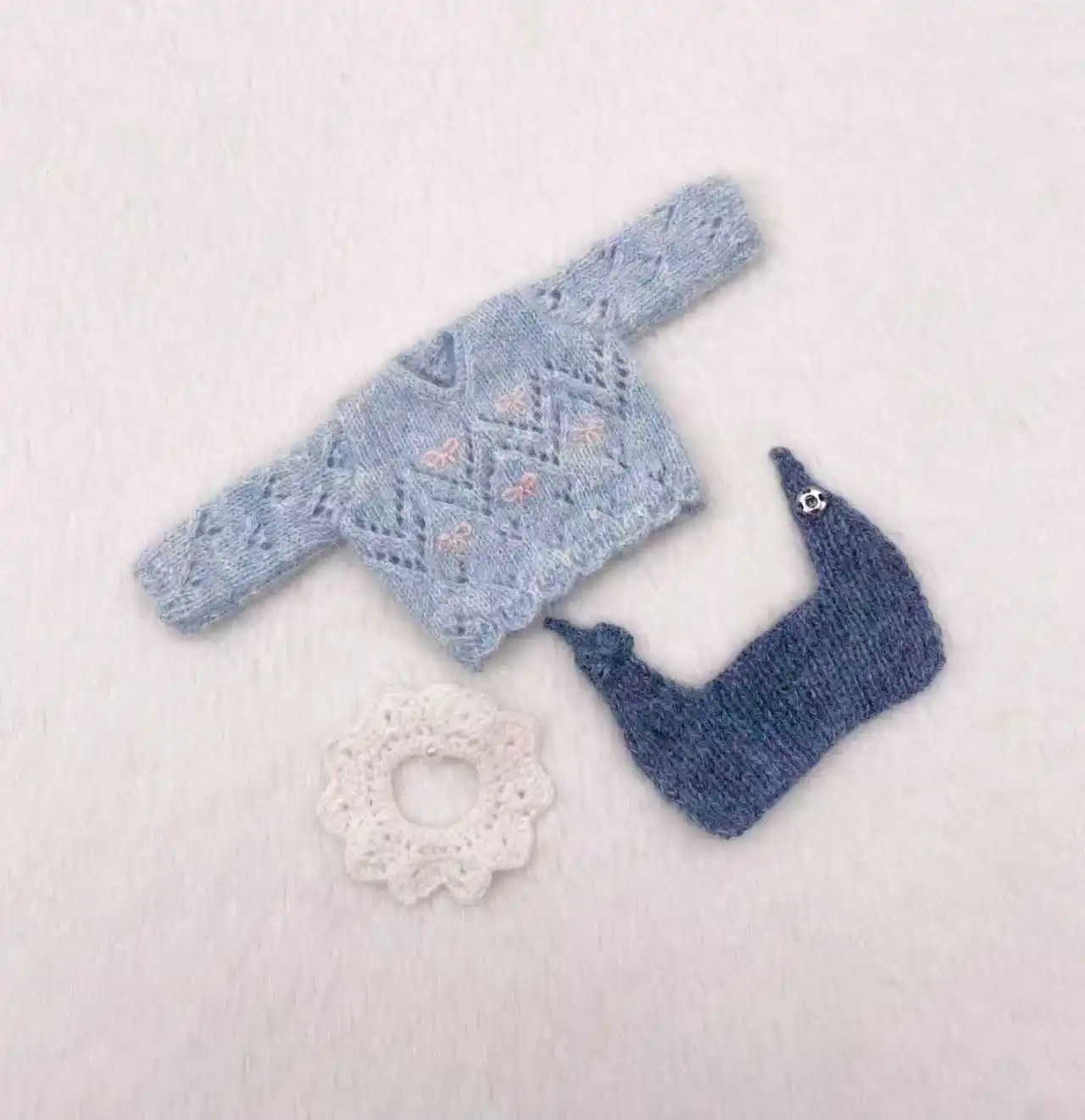 

Kari Doll Clothes and skirts 2026 HandmadeNavy collar/petal collar hollowed out sob24 ob22
