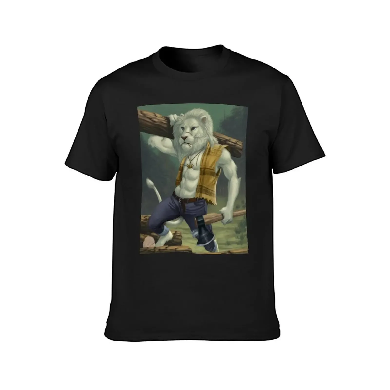 Lumberjack Lion T-Shirt new edition graphic tee shirt anime plain white t shirts men