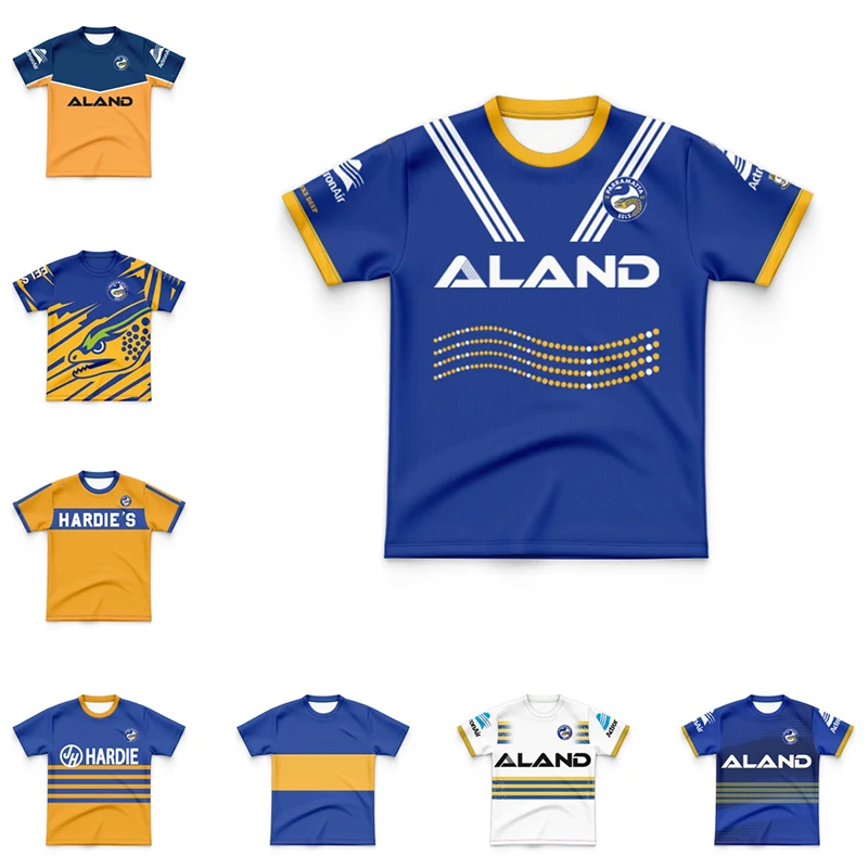 

2024 Children's Rugby Jersey Parramatta Eels Boys' Home and Away Outdoor Jersey Children's T-shirt/Vintage/Fishing Shirt/Legion