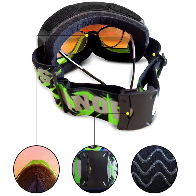 New Ski Goggles Women Men Outdoor Windproof Waterproof Skiing Glasses Double-layer Anti-fog Sports Mountaineering Snow Goggles