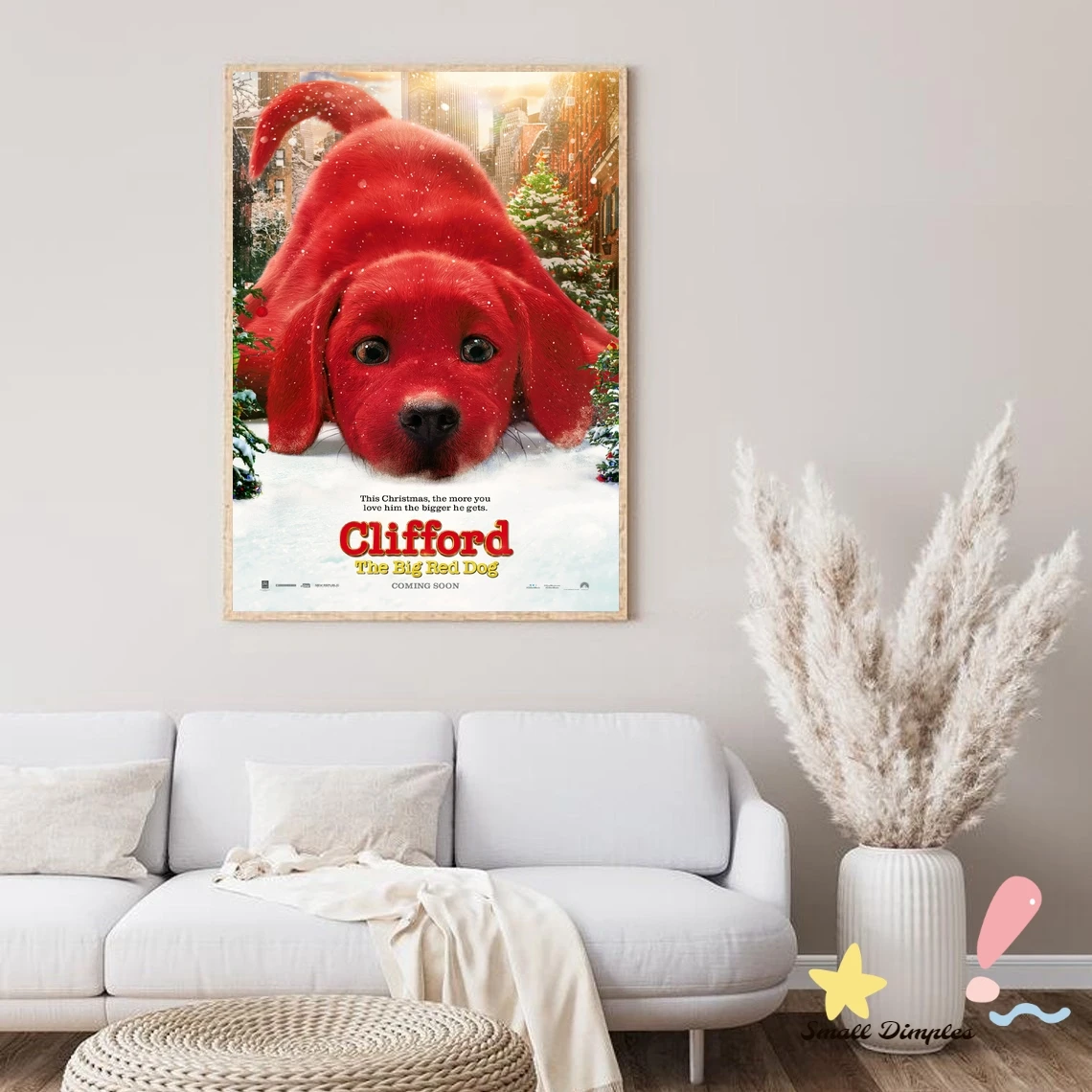 Clifford The Big Red Dog Movie Poster Canvas Art Print Home Decoration Wall Painting ( No Frame )