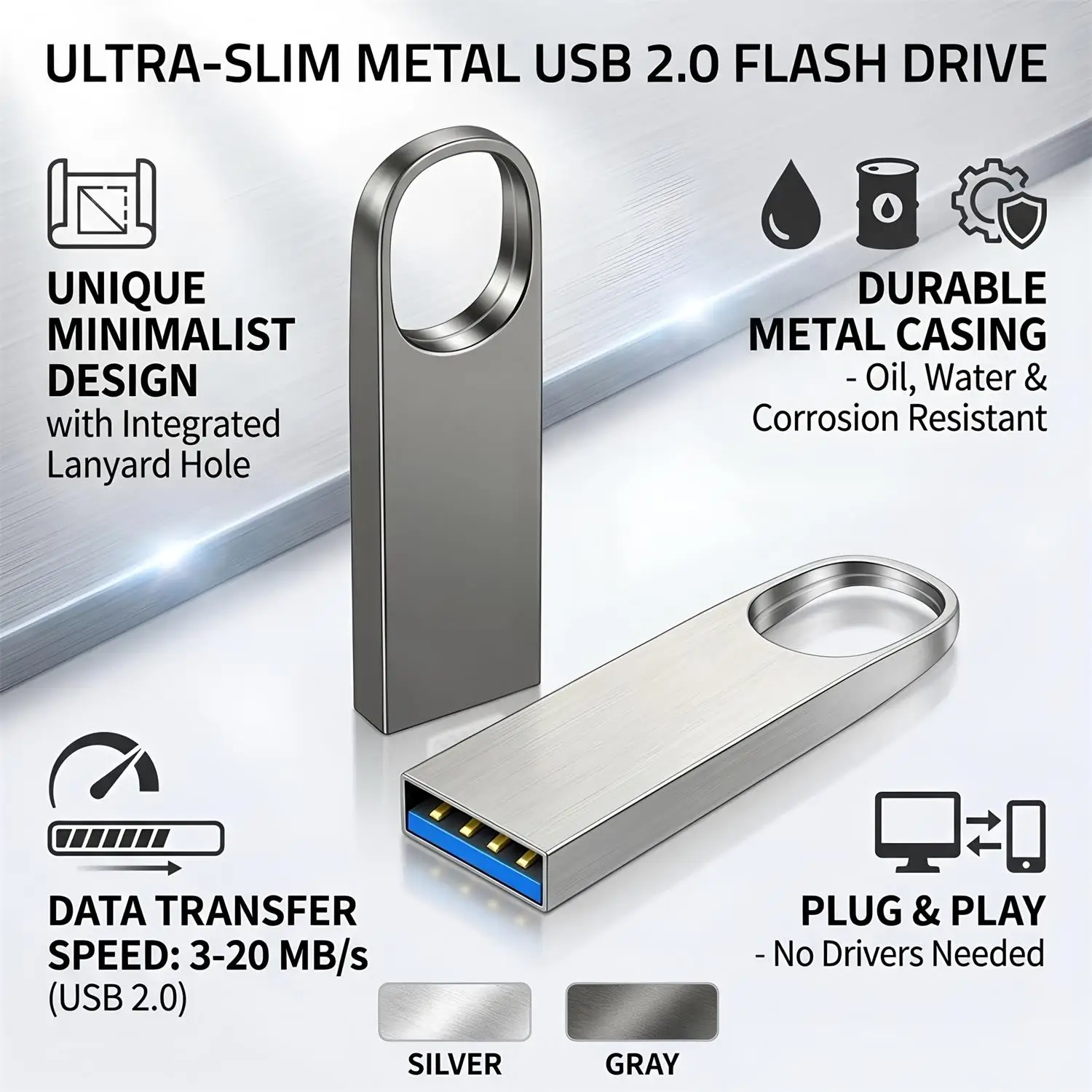 Super Mini Pen Drive 64GB 32 GB USB 2.0 Flash Drive Pendrive USB Stick 16GB 8GB Memory Stick Real Capacity USB 2.0 Flash Stick ﻿