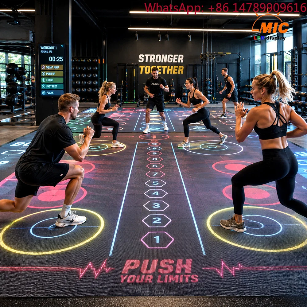 Factory Price Easy Install LED Floor Tile Display P4.81 Waterproof Interactive LED Dance Floor ScreenInteractive LED Floor Displ