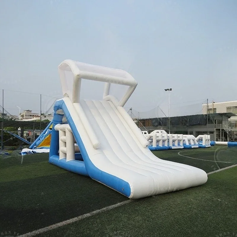 Large free slide, outdoor land pass inflatable facilities, water entertainment combined slide inflatable model