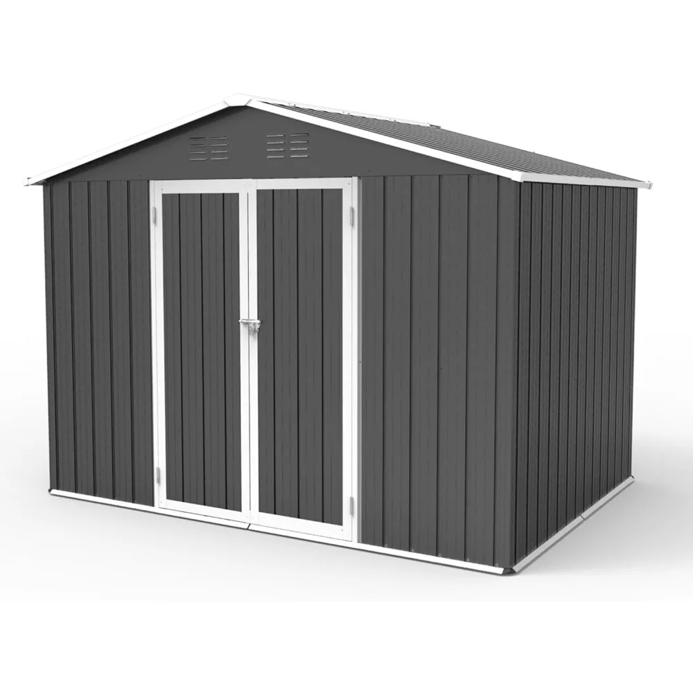 

8x6FT Outdoor Storage Shed with Floor,Metal Outdoor Sheds with Doors and Vents,Outdoor Tool Storage Sheds Garden Shed Tool Sheds