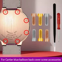 For Cartier Blue Balloon Watch Panel Back Cover Screw Bottom Cover Back Screw Small One Word Screw Watch Accessories