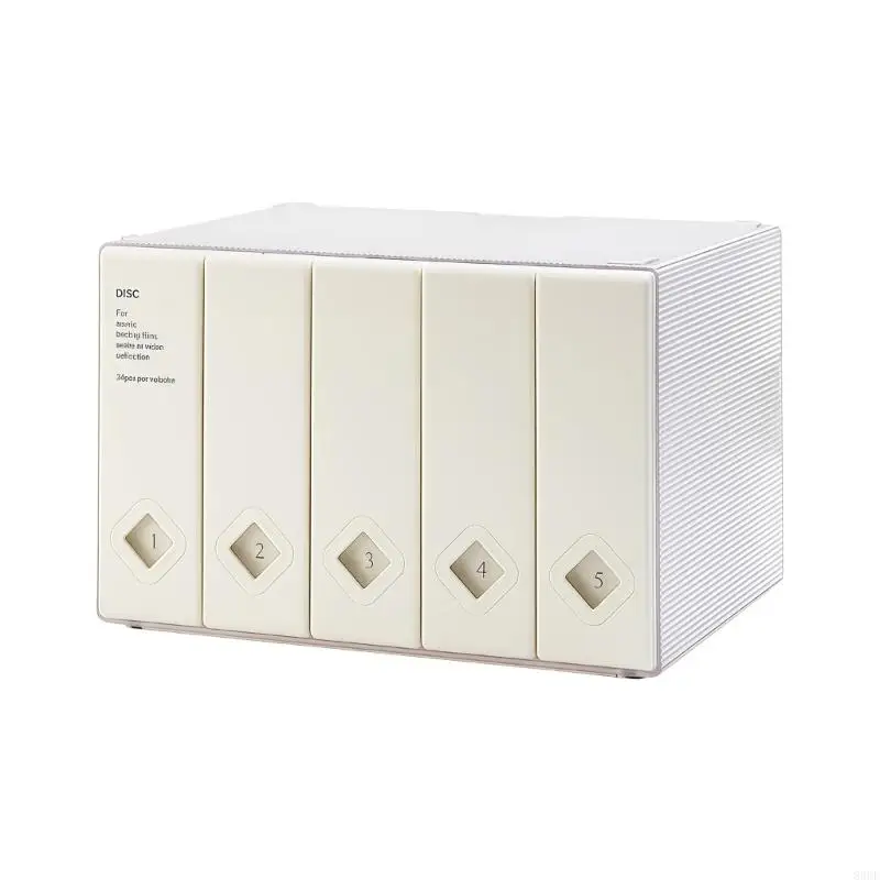 Plastic Disc Storage Container With Label Cards For Organized Collection And Safety 83CF