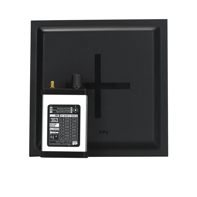 3.3G VRX+15.8dBi Plate Antenna Kit Audio Video FPV Receiver for RC FPV Drone Multi-Rotor Without DVR-A57M