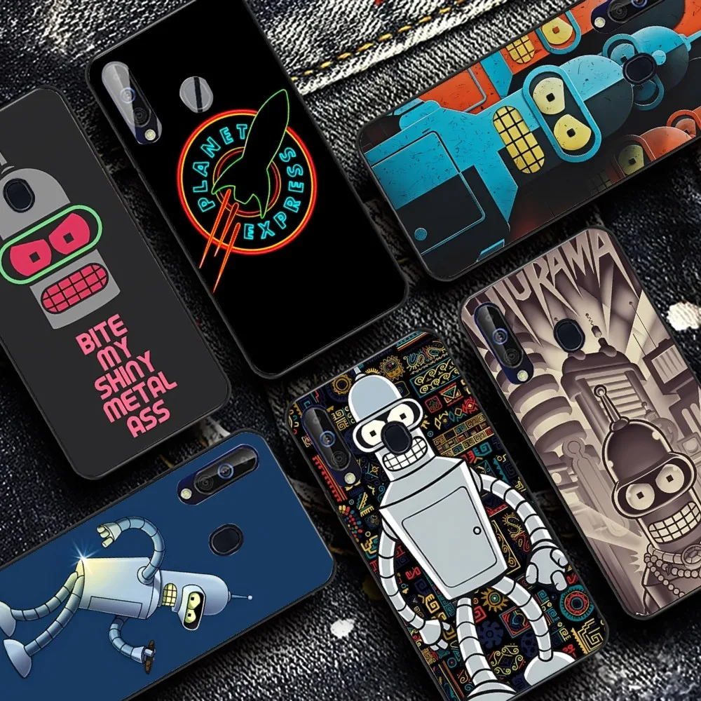 F-Futurama Bender Art Black Cover Phone Case For Samsung A 10 11 12 13 20 21 22 30 31 32 40 51 52 53 70 71 72 73 91 13 Shell