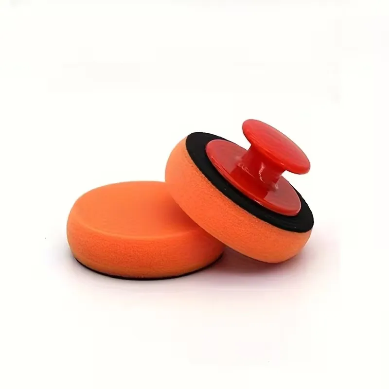 2pcs Manual Car Waxing Sponge Tool – Round Polishing Pad for Easy Wax Application & Buffing