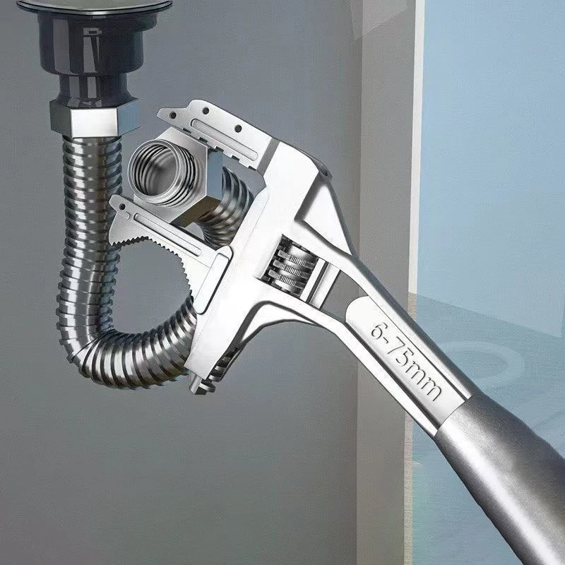 

Ключ для ванной комнаты, большое отверстие, короткая ручка, разводной ключ, сантехнический смеситель, треугольный клапан, инструмент для установки разборки