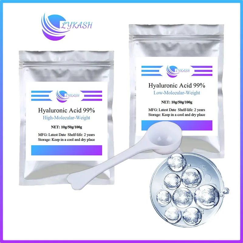 99% High-Molecular-Weight Low-Molecular-Weight Hyaluronic Acid Powder,Moisturizing/Antiaging/Anti Wrinkle