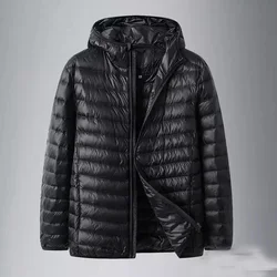14XL oversize Lightweight down jacket hooded men's down jacket large size coat man plus size winter jacket men 12XL 11XL 10XL