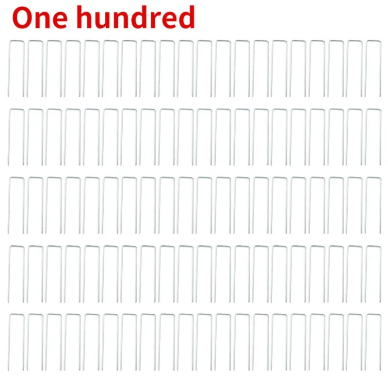 A74U 100 Pcs Garden Staples 150mm Urable Garden Holders for Geotextiles and Plant Support