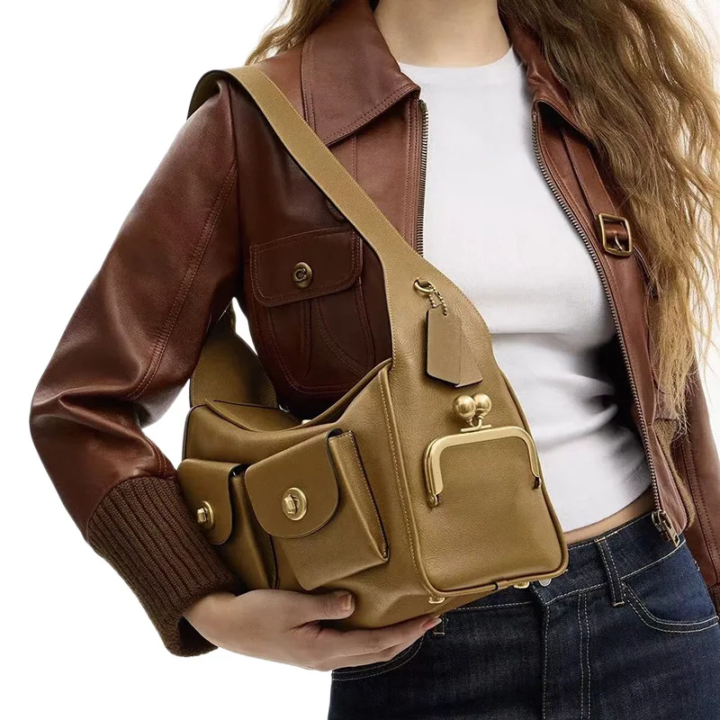 

Женские сумки из искусственной кожи, большая вместимость, винтажный стиль, на плечо, с застежкой-молнией, много карманов, сумка для поездок на работу