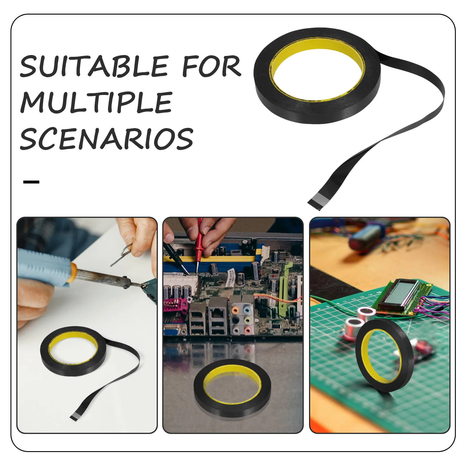 1 Roll Light Blocking Tape Blackout Tape 50M for LED Lights Windows Electronics Light Dimming Sheets Stickers Strips